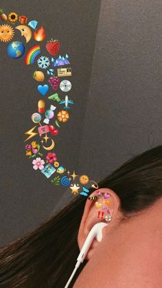 a woman with ear piercings on her ears