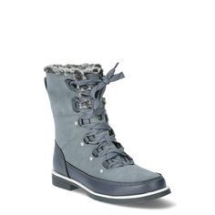 Gear up for winter in style with these Ozark Trail Women's Winter Boot.s These boots are your ticket to staying cozy and chic all season long. Featuring a trendy lace-up and luxurious faux fur lining, they'll keep you warm and toasty on the coldest days. With their fold-over design, you can easily switch up your look whenever the mood strikes. Size: 8.  Color: Blue.  Gender: female.  Age Group: adult. Women's Winter Boots, Warm Snow Boots, Ozark Trail, Winter Boots Women, Blue Gender, The Mood, Cold Day, Snow Boots, Winter Boots