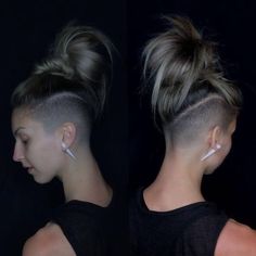 Female Undercut Long Hair, Undercut Hairstyles Women, Undercut Long Hair, Half Shaved Hair, Shaved Hair Designs, Shaved Side Hairstyles, Viking Hair, Short Hair Undercut, Undercut Pixie Haircut