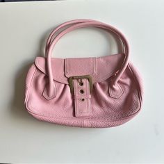 Vintage Celine Y2k Bubblegum Pink Leather Buckle Shoulder Bag Purse Logo Plate Pen Mark On Inside Buckle Flap, Some Discoloration Inside, Scratch Mark On Outside Back, And Some General Wear, But No Major Flaws Lots Of Life Left. 100% Authentic. Measurements Approximate, About 13 X 9-10 Without Strap, 13 X 16-17 With Strap. Photos Apart Of Item Description. No Returns Or Order Cancellations All Sales Final Vintage Celine, Celine Bags, Leather Buckle, Bubblegum Pink, Pink Leather, Bubble Gum, Bags Handbags, Shoe Accessories, Bag Lady