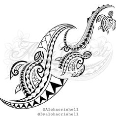 an artistic tattoo design in black and white