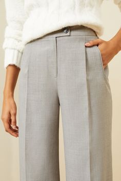 Love & Roses Grey Tab High Waist Wide Leg Tailored Trousers Co Ord Suit, Smart Attire, Wide Legs, Next Uk, Favorite Things List