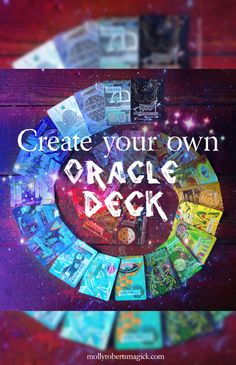 an image of a circle with the words create your own oracle deck