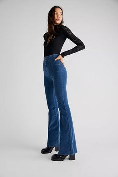 Jayde Cord Flare Jeans | Free People Flare Jeans Outfit, Jeans Free People, All Jeans, Vintage Flare, Weekly Outfits, Denim Flares, Boho Clothing, Boho Outfits, Free People Tops