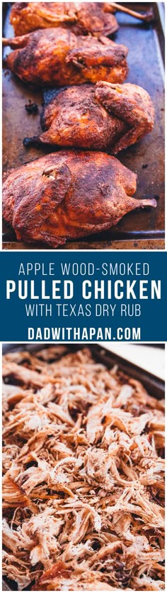 grilled chicken with apple wood - smoked pulled chicken is an easy, delicious side dish