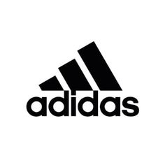 the adidas logo is shown in black on a white background, and it appears to be