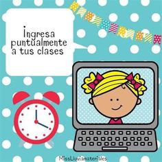 Reglamento Clase Virtual | Imagenes De Clases, Reglas De Teacher Cartoon, Calming Strategies, Class Rules, Technology Lessons, First Day Of School Activities, Rainbow Wallpaper