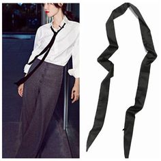 Find ideas๏ฟฝand inspiration for Women Skinny Neck Scarf Shawl Long Slim Ribbon Thin Ladies Scarves Fashion, Women's Scarves Wraps Neck Scarf Outfit, Belt Ribbon, Silk Scarf Tying, Scarf Hair, Scarf Outfit, Color Display, Neck Scarf, Scarf Styles