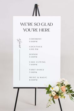 Wedding Schedule Of Events Sign White Lily Roe Co. Wedding Day Schedule Sign, Backyard Wedding Details, Special Touches For Wedding, Wedding Rules For Guests, Wedding Schedule Sign, Wedding Schedule Of Events, Wedding Schedule Timeline, Details For Wedding, Ceremony Schedule