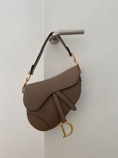 Dior Saddle Bag Taupe, Saddle Bag Aesthetic, Handbag Dior, Sacs Tote Bags, Hand Bags For Women, Dream Bags, Luxury Bags Collection, Colorful Handbags, Lv Purse