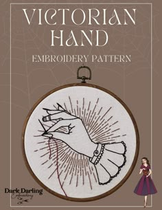 the cover of victorian hand embroidery pattern