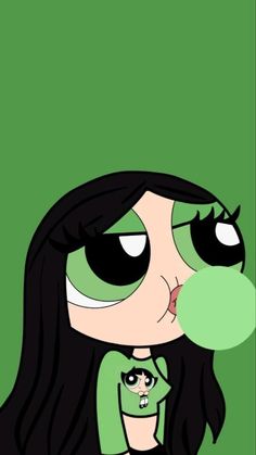 Iphine11 Wallpaper Aesthetic, Green Wallpaper Phone Aesthetic, Powerpuff Blossom, Sassy Wallpaper, Cartoon Girl Drawing, Cartoon Wallpaper Iphone, Cute Simple Wallpapers