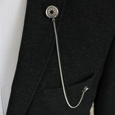 Lapel Chain, Men Wedding Accessories, Collar Clips, Collar Pin