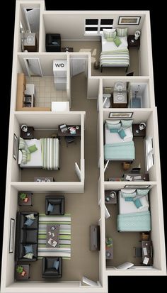 the floor plan for a two bedroom apartment