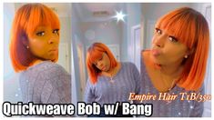 DIY| Quick weave Bob w/ bang|Empire hair| T1B/350 - YouTube Quick Weave Bob With Bangs, Diy Quick Weave, Empire Hair, Weave Bob, Quick Weave Bob, Bob Weave, Fringe Bangs, Bob With Bangs, Quick Weave