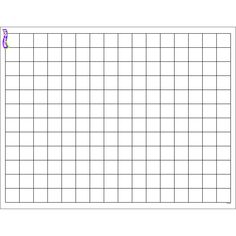 a graph paper with squares and numbers on it, in the shape of a square