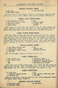 an old recipe book with instructions for cooking