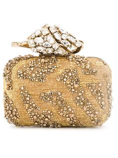 JIMMY CHOO 'Cloud' Clutch. #jimmychoo #bags #clutch #metallic #crystal #hand bags # Embroidered Clutch Bag, Jimmy Choo Clutch, Embroidered Purse, White Handbags, Jimmy Choo Gold, Handbags White, Clasp Purse, Gold Purse, Jimmy Choo Handbags