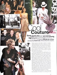 an article from the fashion magazine cool couture