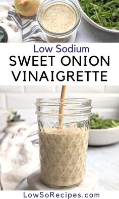 No Salt Salad Dressing, Sweet Onion Vinaigrette, No Salt Appetizers, No Salt Dressing Recipes, Low Salt Salad Dressing Recipes, Low Sodium Plant Based Recipes, No Salt Salad Dressing Recipes, Low Sodium Condiments, Low Sodium Dressing Recipes