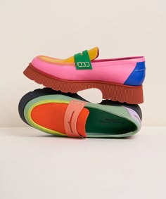 Charlotte Stone, Happy Shoes, Statement Shoe, Platform Loafers, Colorful Shoes, By Charlotte, Life Tips, Shoe Closet, Crazy Shoes