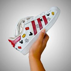 Disney Heels, Mickey Mouse Shoes, Disney Sneakers, Adidas Art, Adidas Superstars, White Nike Shoes, Shoes And Sneakers