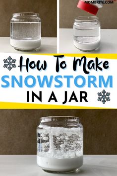 how to make snowstorm in a jar