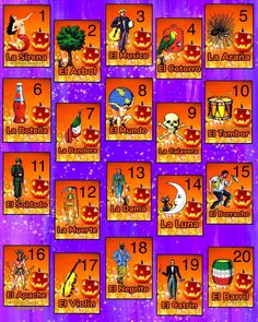 the calendar for halloween is shown in spanish