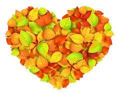 a heart shape made up of leaves