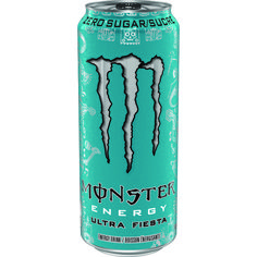 a can of monster energy drink on a white background