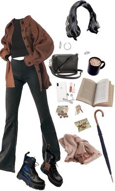 Comfy Bookworm Outfits, Namjooncore Outfits, Bookworm Outfit, Tumblr Grunge, Fall Inspiration, Outfit Shoplook, Professional Outfits, Teen Fashion Outfits