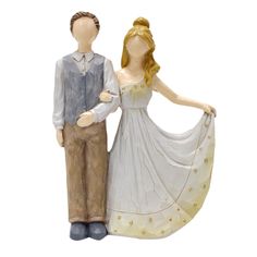 a figurine of a man and woman holding hands