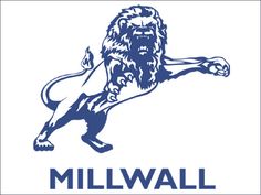 the millwall logo with a lion on it's chest and arms spread out