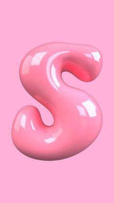 the letter s is made up of pink liquid