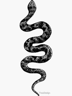 a black and white drawing of a snake with its tail curled up to the side