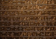 an ancient egyptian hieroglyphic with writing on it