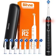 PRICES MAY VARY. Superior Clean at a Dentist Level: Bitvae rechargeable electric toothbrush has a powerful motor, its rotating movements of the round brush head focus on cleaning each tooth and reaching areas that manual brushing might miss 8 Replacement Heads for 2 Years of Use: Say goodbye to pricey refills; This toothbrush is with 8 round-end bristle Heads; Bitvae rotary electric toothbrush are compatible with all Oral-B electric toothbrush handles and heads, except for iO and Sonic Visible P Toothbrush Accessories, Toothbrush Travel Case, Windmill Design, Sonic Electric Toothbrush, Travel Toothbrush, Oral Care Routine, Gum Care