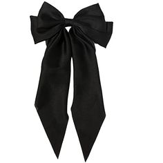 Black Hair Ribbon, White Thigh Highs, Layered Chiffon Dress, Cheap Hair Accessories, Curly Hair Accessories, Black Hair Bows, Big Hair Bows, Prom Accessories, Bow Hairstyle