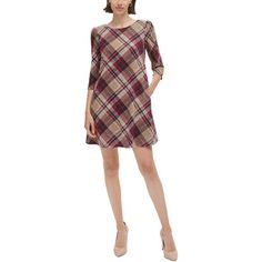 Manufacturer: Jessica Howard Style Type: Mini Dress Collection: Jessica Howard Sleeve Length: Elbow Sleeves Material: 96% Polyester/4% Elastane Fabric Type: Polyester Specialty: Plaid Sku: BH5962572 Size: XL.  Color: Red.  Gender: female.  Age Group: adult. Mini Collection, Jessica Howard, Elastane Fabric, Elbow Sleeve, Womens Plaid, Cocktail Dress Party, Dress Collection, Dress Length, Vietnam