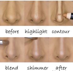 How To Make Your Nose Slimmer!!👃 #Beauty #Trusper #Tip Teknik Makeup, Drag Make-up, Nose Contouring, Smink Inspiration, Makijaż Smokey Eye, Makeup Tricks, Face Contouring, Contour Makeup, Contouring And Highlighting