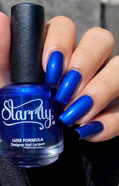 Deep Blue Nail Polish, Solving Problems, Blue Nail Polish, Blue Nail, Color Sorting, Mani Pedi, Intricate Design, Nail Lacquer, Blue Nails