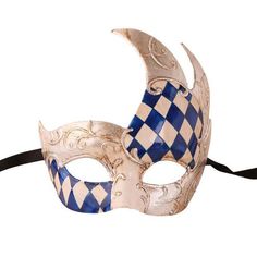 SILVER Series Men's Vintage Design Checkered Masquerade Mask - Luxury Mask - 1 Venetian Masks Art, Mardi Gras Prom, Prom Masquerade, Masquerade Mask Diy, Masquerade Mask Black, Jester Mask, Luxury Mask, Mens Masquerade Mask, Masquerade Ball Mask