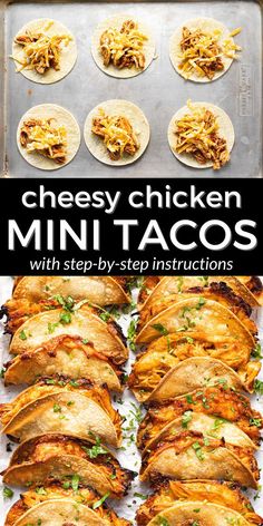 chicken mini tacos with step by step instructions