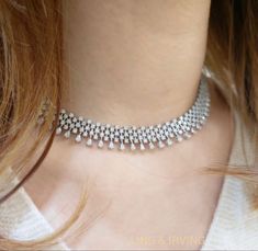 Diamond Choker Indian, Necklace Reference, Diamond Chokers, Diamond Necklace Wedding, Diamond Necklace Simple, Indian Diamond Jewellery, Bridal Necklace Designs