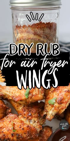 dry rub for air fryer wings with text overlay