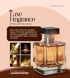 an advertisement for a perfume brand