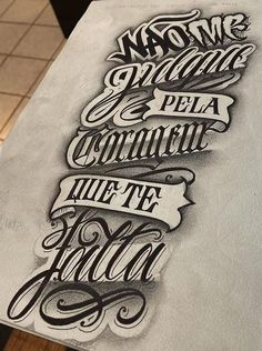 some type of lettering on a piece of paper