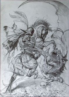 simon bisley Simon Bisley, Saint George And The Dragon, Warrior Tattoos, Medieval Art, 영감을 주는 캐릭터, Fantastic Art, Fantasy Artwork, Art Sketchbook