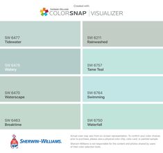 the color scheme for colorsnap visualizer is shown in blue, green and white