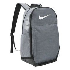 Nike Brasilia 9.5 Training Backpack 'Grey' CK0941-064 Nike Rectangular Sports Backpack, Nike Sports Backpack Rectangular, Nike Rectangular Backpack For Sports, Sporty Gray Standard Backpack, Functional Gray Sports Backpack, Functional Gray Backpack For Sports, Gray Sports Backpack, Sporty Gray Rectangular Bag, Gray Standard Backpack For Sports